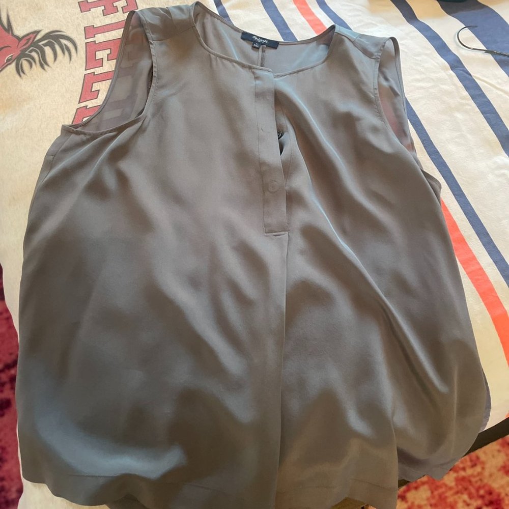 Madewell grey blouse